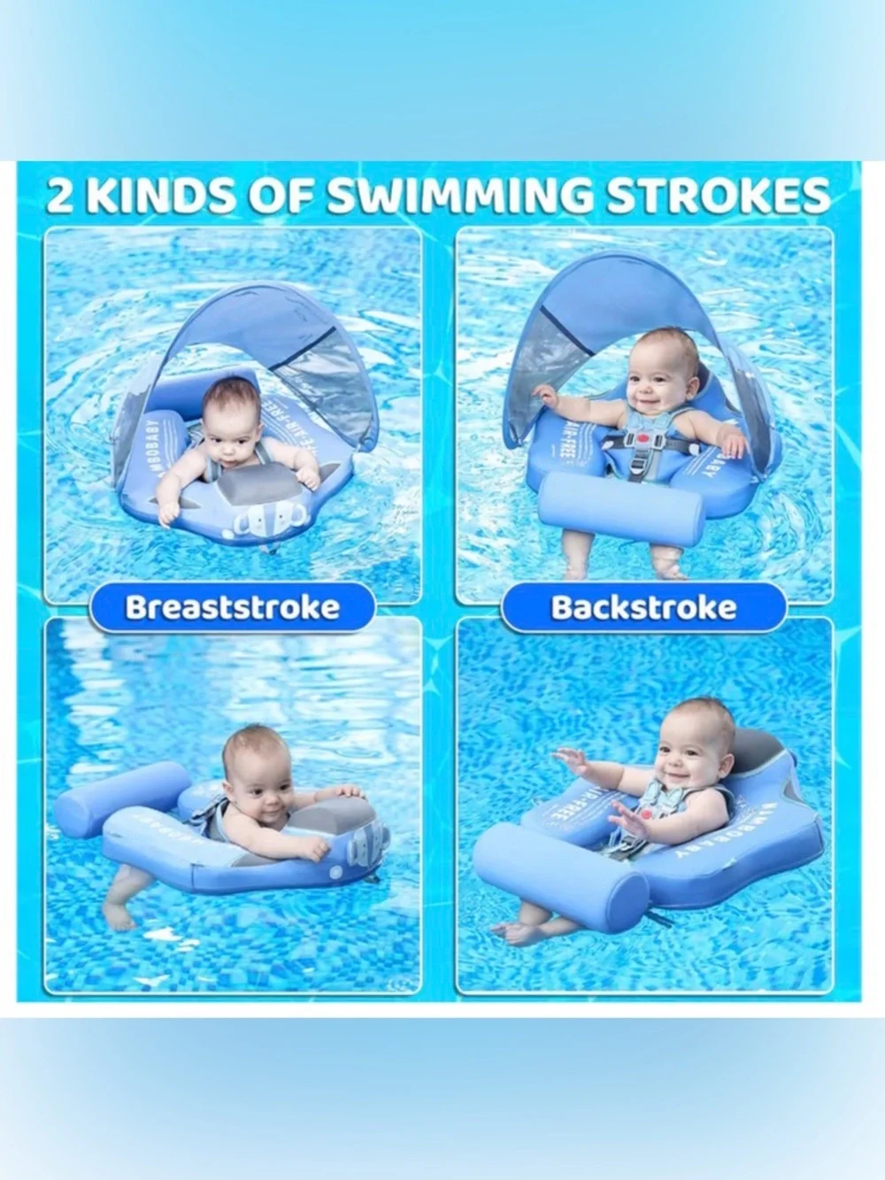 NWT - NWT - Mambobaby Float Deluxe - Blue Infant Float Toddler Float Baby Float